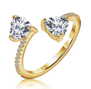 Double heart ring